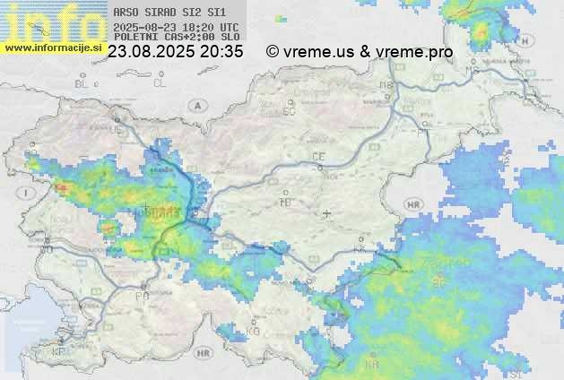 Radarska karta padavin
