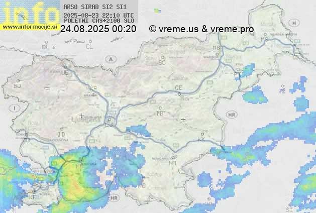 Radarska karta padavin