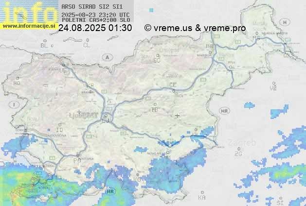 Radarska karta padavin
