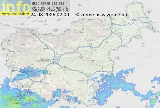 Radarska karta padavin