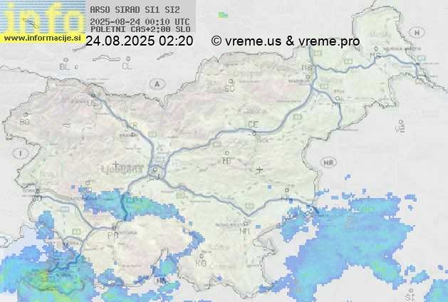 Radarska karta padavin