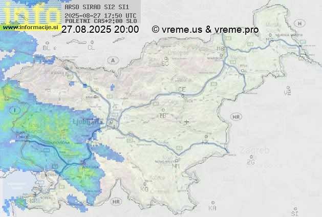 Radarska karta padavin