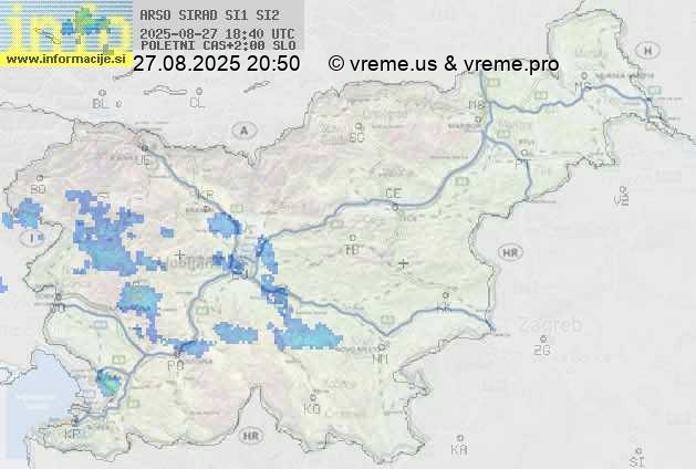Radarska karta padavin