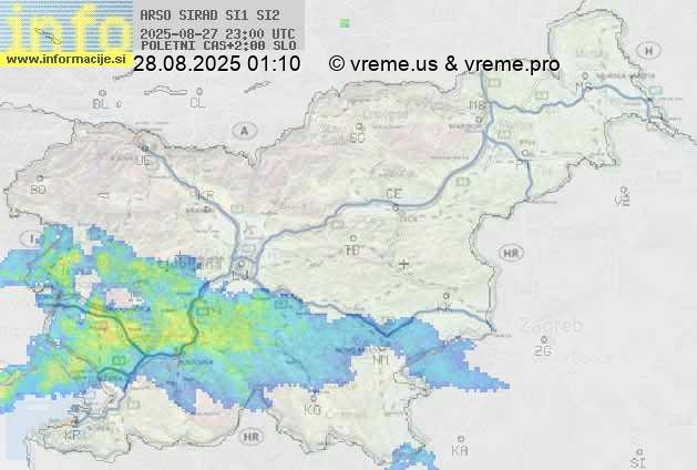 Radarska karta padavin
