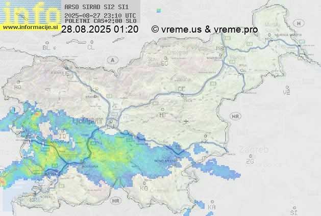 Radarska karta padavin