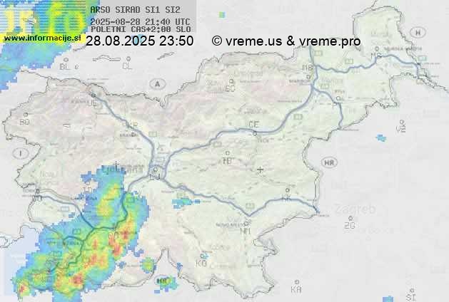 Radarska karta padavin