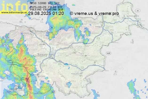 Radarska karta padavin