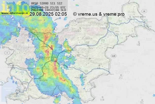 Radarska karta padavin