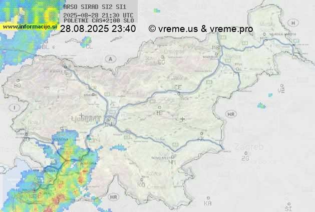 Radarska karta padavin