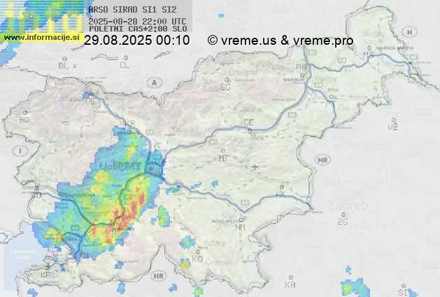Radarska karta padavin