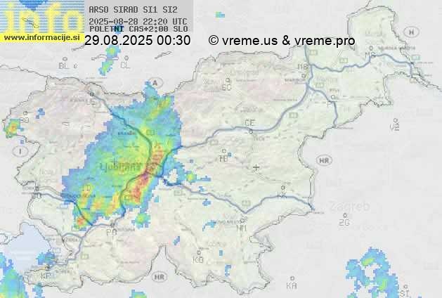 Radarska karta padavin