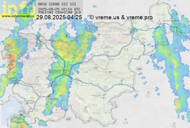Radarska karta padavin