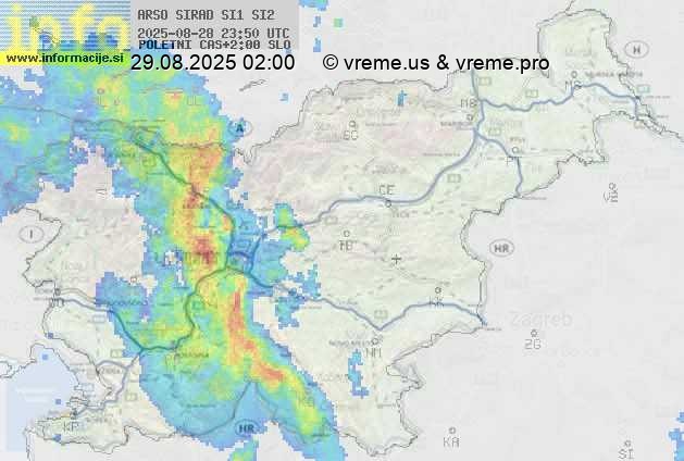 Radarska karta padavin