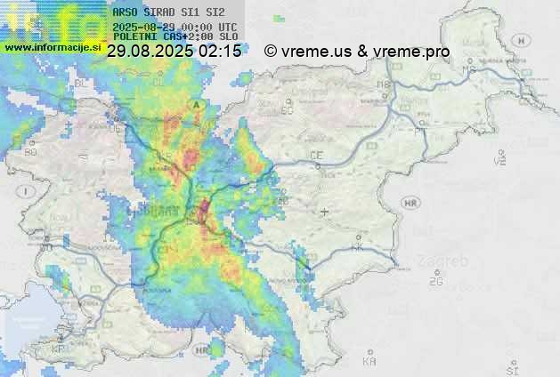 Radarska karta padavin