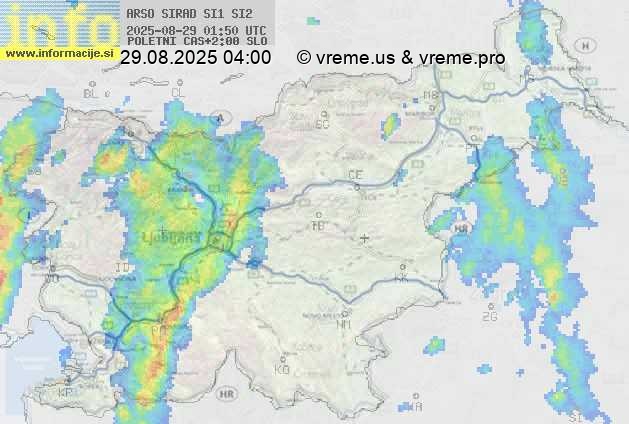 Radarska karta padavin