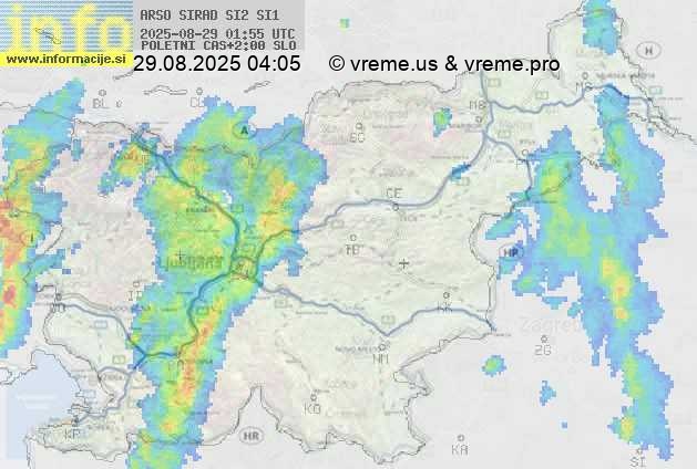 Radarska karta padavin