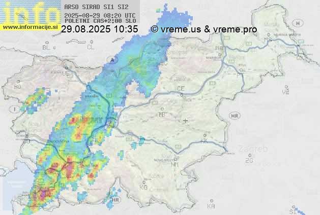 Radarska karta padavin