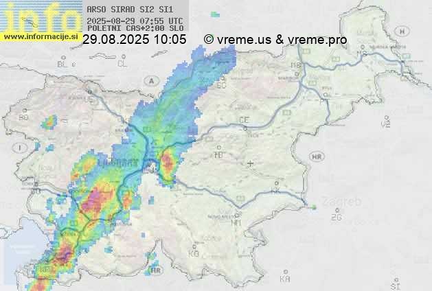Radarska karta padavin