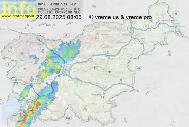 Radarska karta padavin