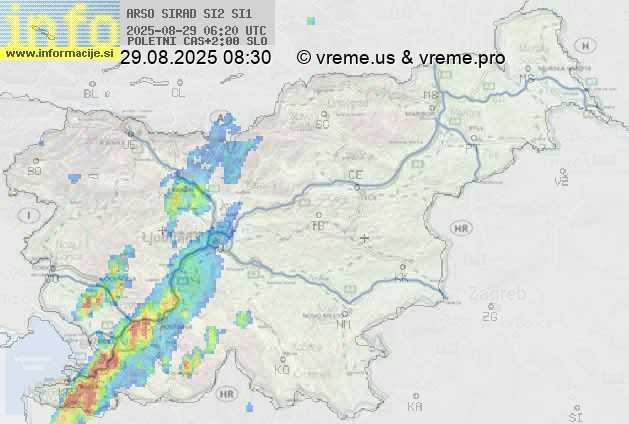 Radarska karta padavin
