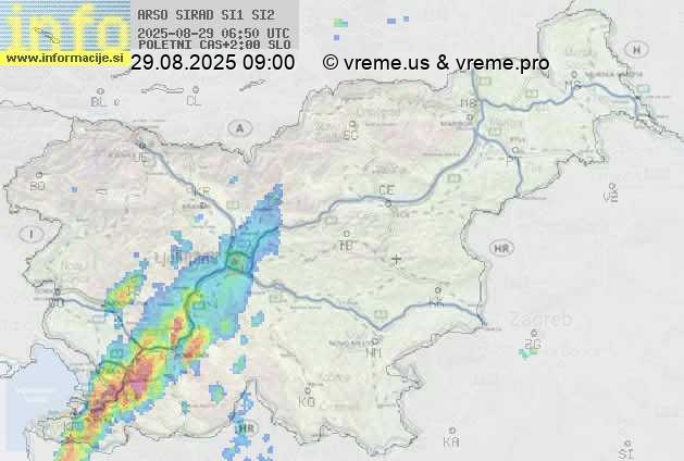 Radarska karta padavin
