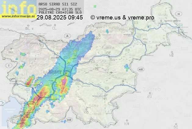 Radarska karta padavin