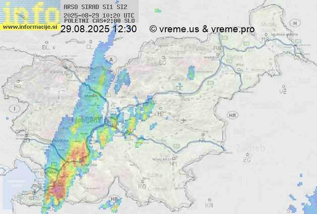 Radarska karta padavin