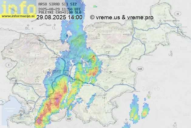 Radarska karta padavin