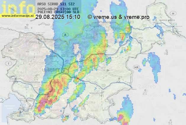 Radarska karta padavin