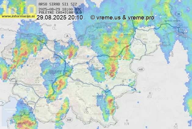 Radarska karta padavin