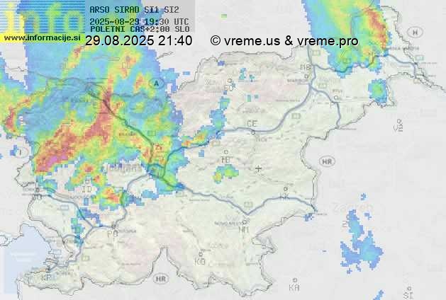 Radarska karta padavin