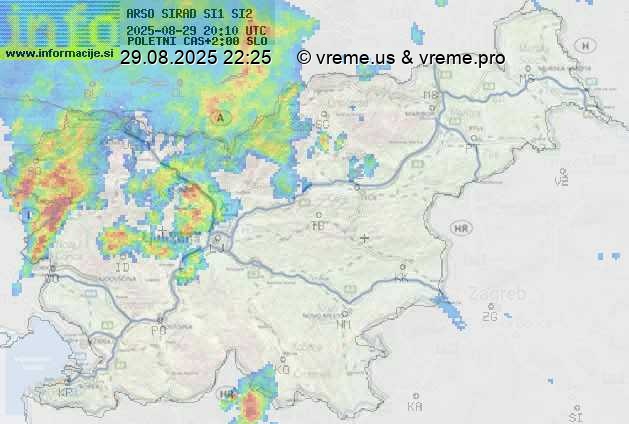 Radarska karta padavin