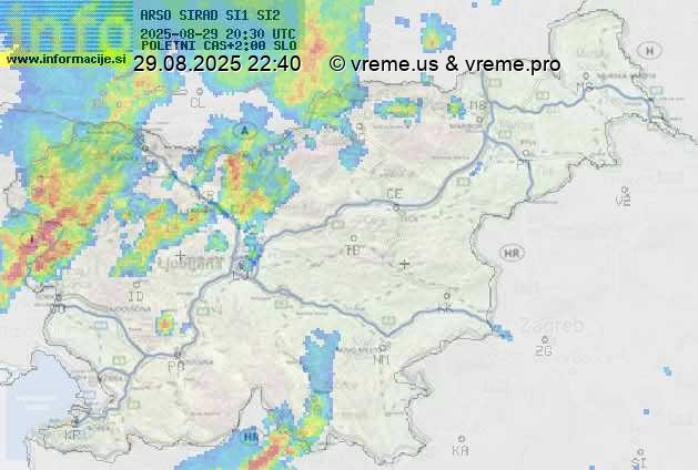 Radarska karta padavin