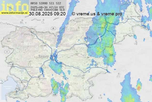 Radarska karta padavin