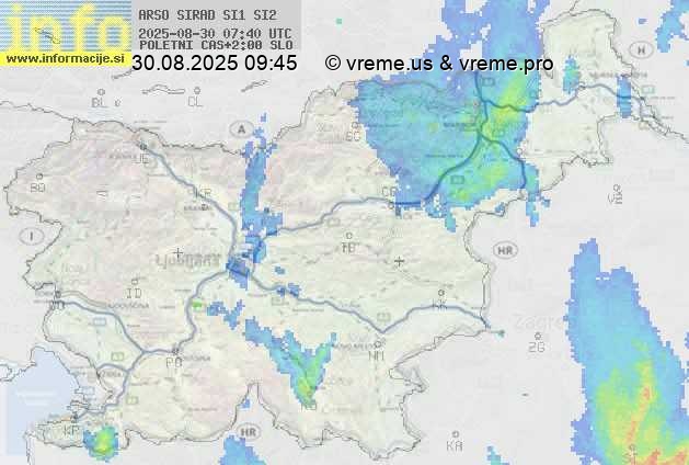 Radarska karta padavin