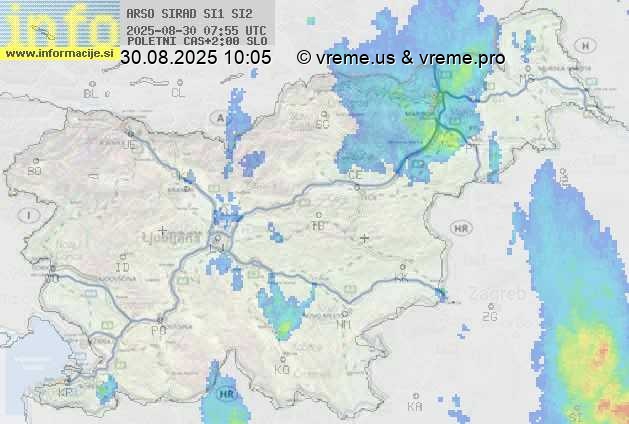 Radarska karta padavin