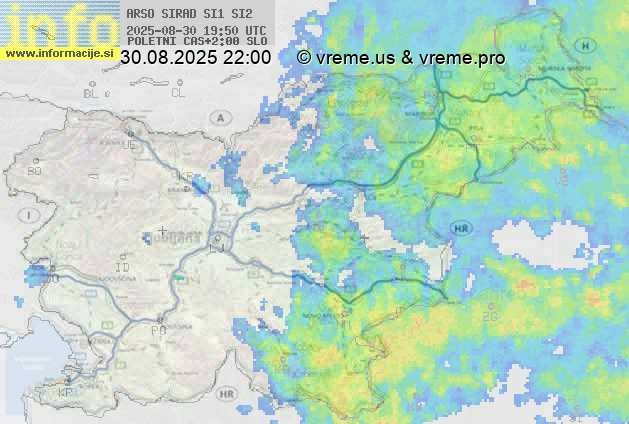 Radarska karta padavin