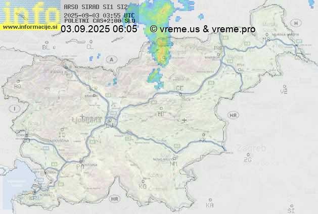Radarska karta padavin