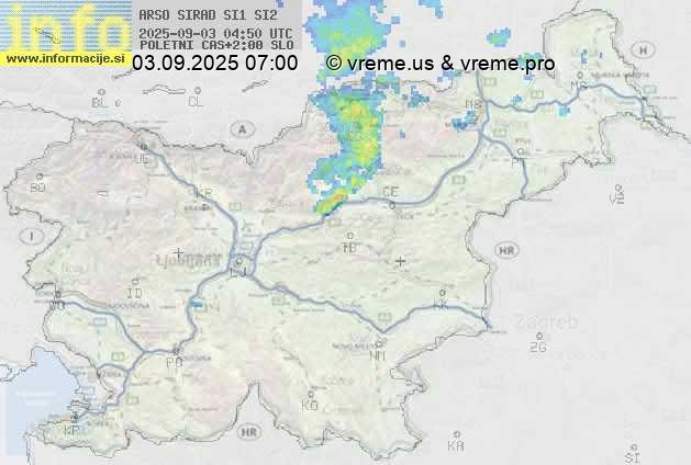 Radarska karta padavin