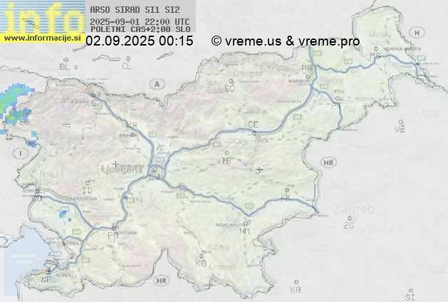 Radarska karta padavin