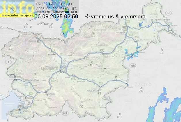 Radarska karta padavin
