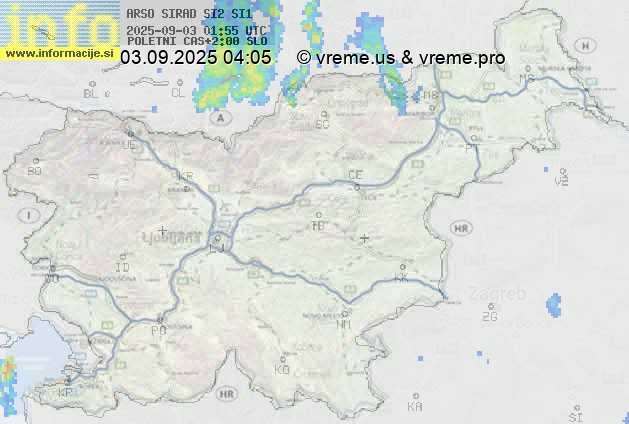 Radarska karta padavin