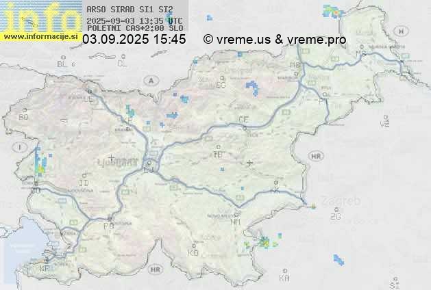 Radarska karta padavin