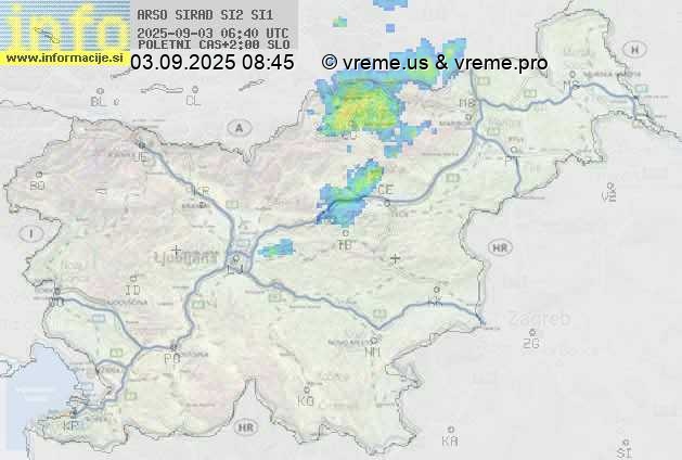 Radarska karta padavin