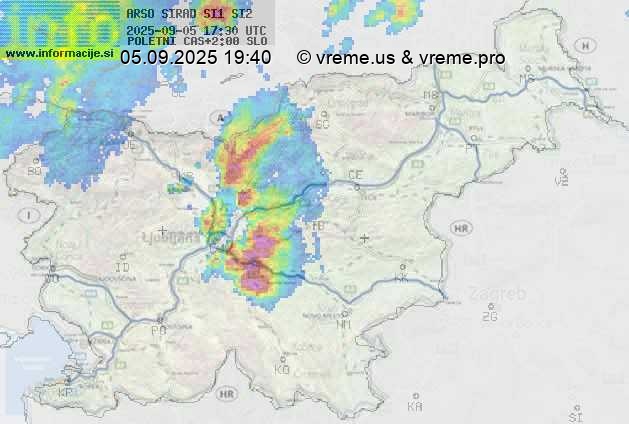 Radarska karta padavin