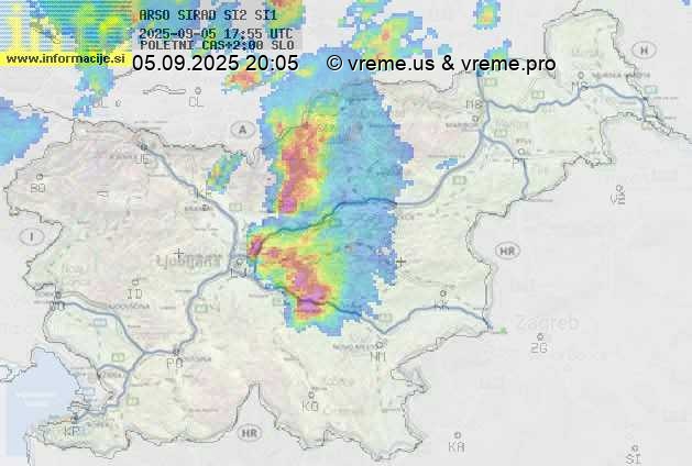 Radarska karta padavin