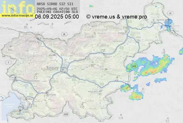 Radarska karta padavin