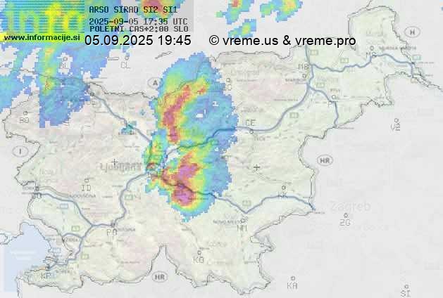Radarska karta padavin