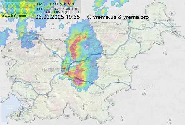 Radarska karta padavin