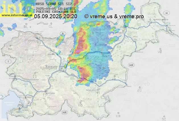 Radarska karta padavin
